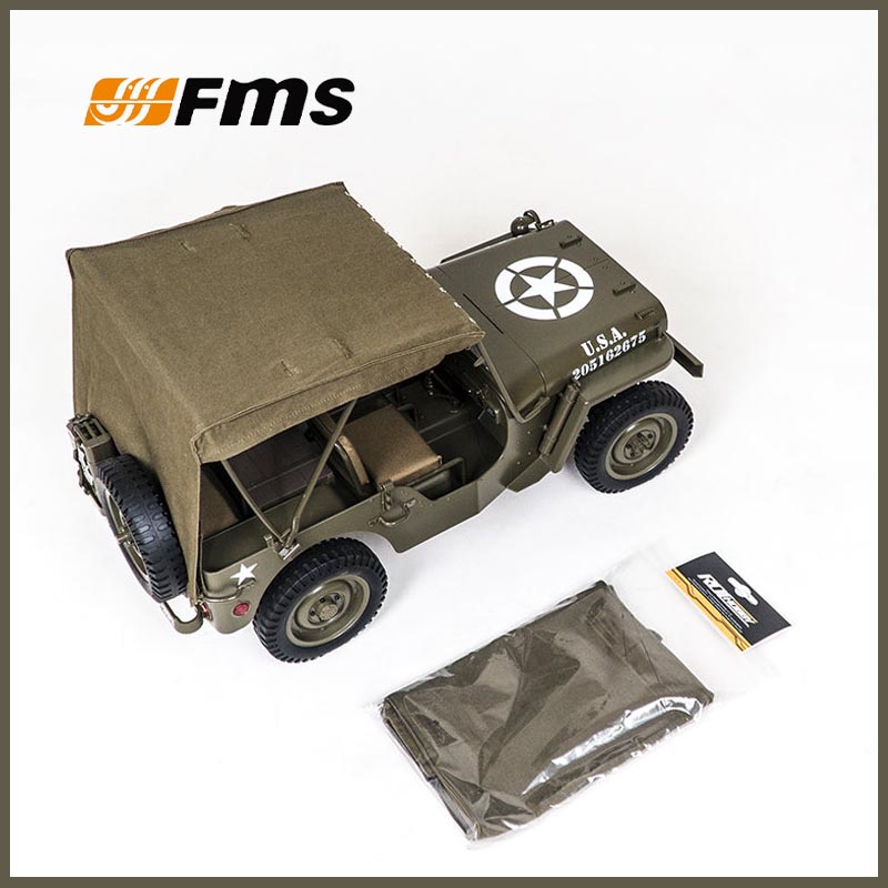 Rc Jeep Hobby - FMS 1/12 C1167 Canvas Roof For