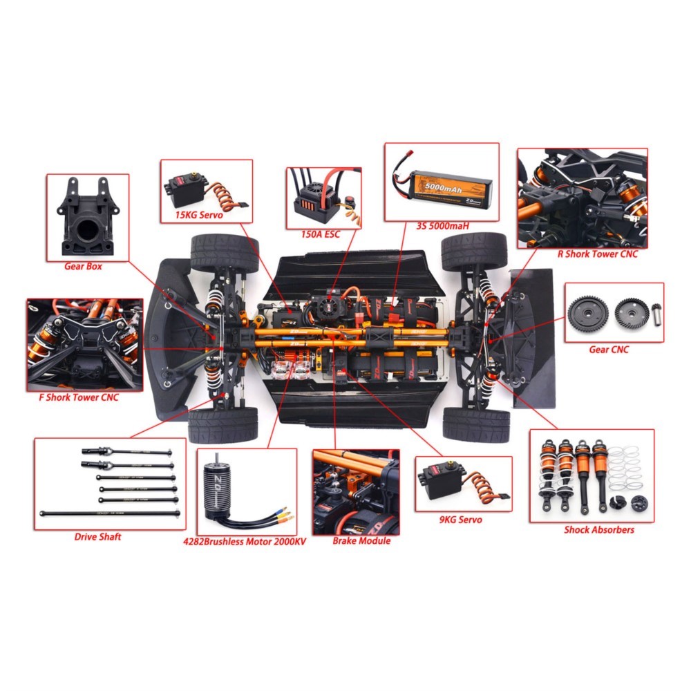 1/7 ZD Racing EX07 RC Sports C - Rc Hobby Grade Car 评论和价格