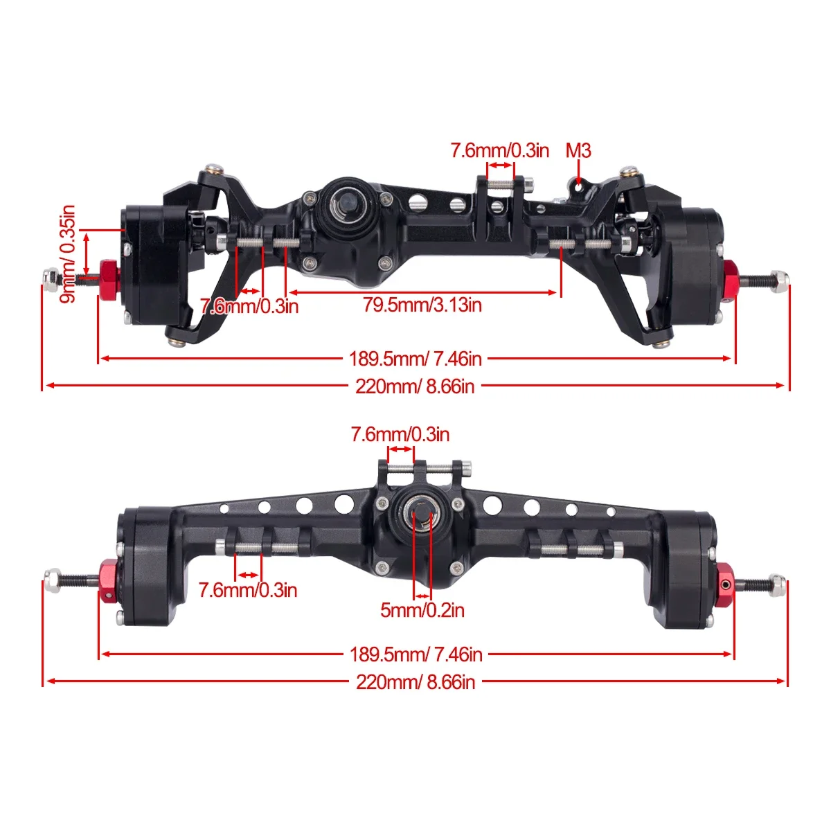 CNC Aluminum SCX10 III Front R - Hobby Zone Rc 评论和价格