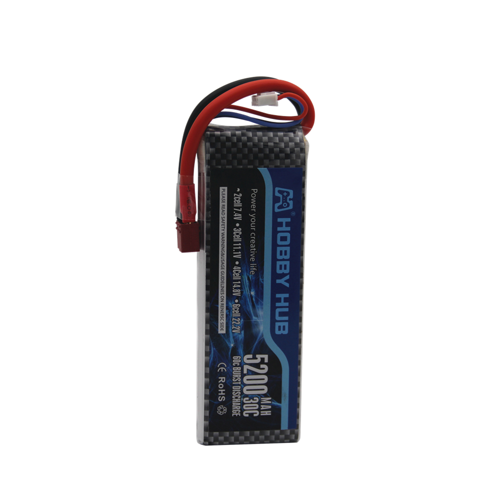 7.4 V 5200 mAh 30C 2S 1P Lipo  - Rc Roc Hobby 评论和价格