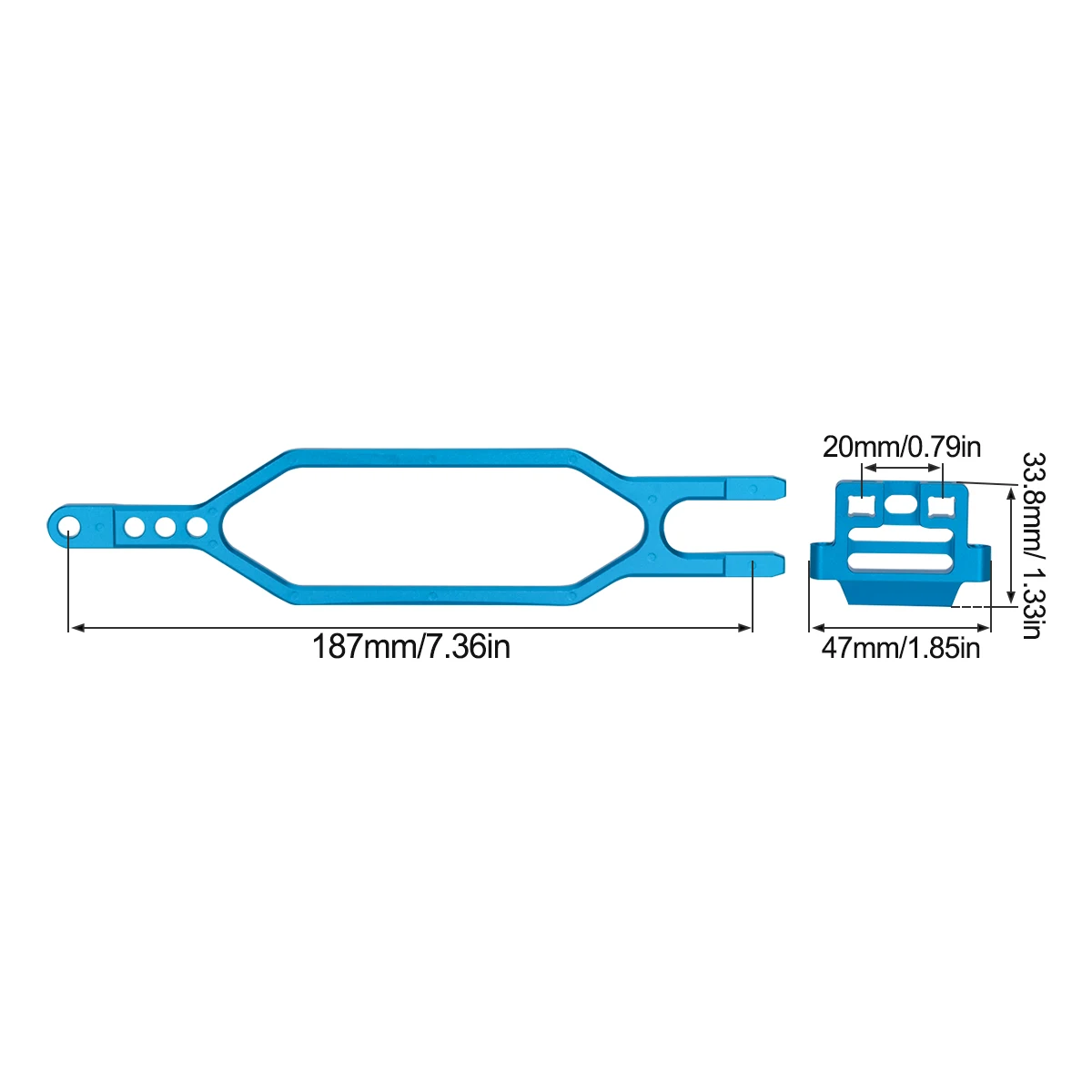 CNC Aluminum Hold Down Battery - Hobby Zone Rc 评论和价格