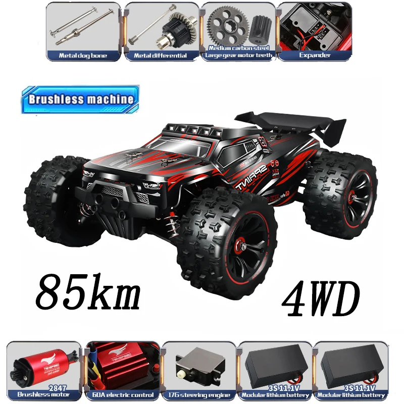 1:14 85KM/H or 50KM/H 4WD RC C - Rc Hobby Grade Car 评论和价格